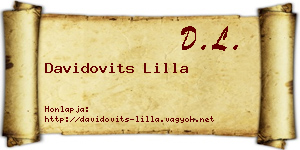 Davidovits Lilla névjegykártya